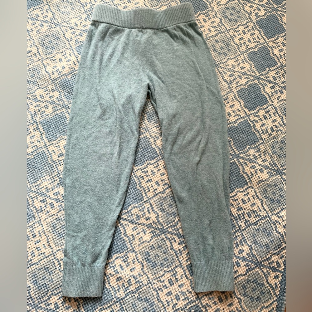 Tia Cibani Kids Knit Cotton Sky Blue Joggers 3/4T